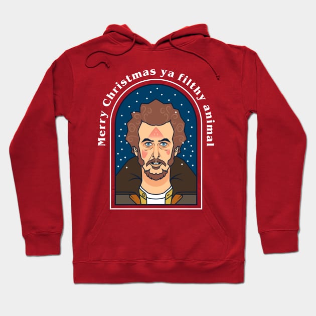 marv wet bandit christmas Hoodie by redwane